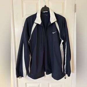 Nike Men's Dark Blue and White Windbreaker XL